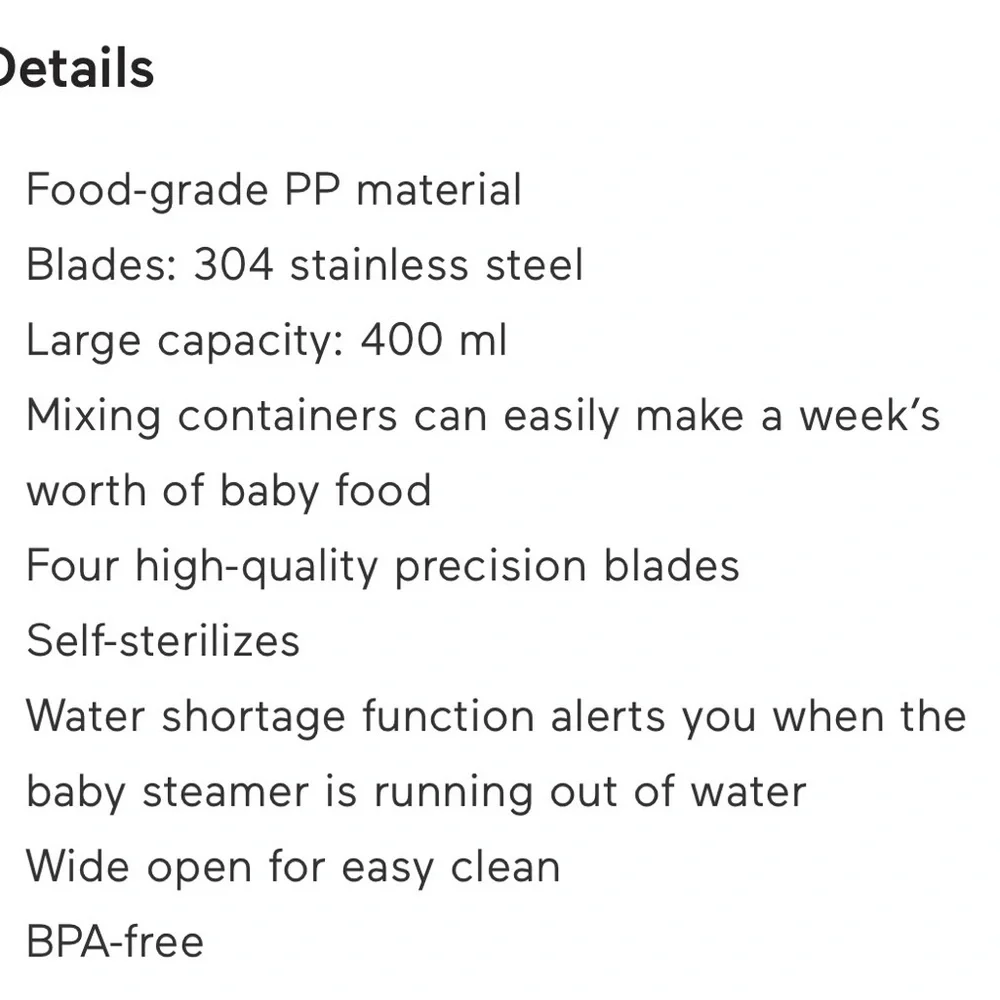 GROWNSY White Baby Food Maker - Picture 3 of 5